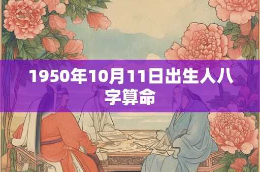 1950年10月11日出生人八字算命
