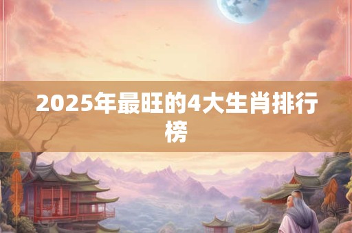 2025年最旺的4大生肖排行榜