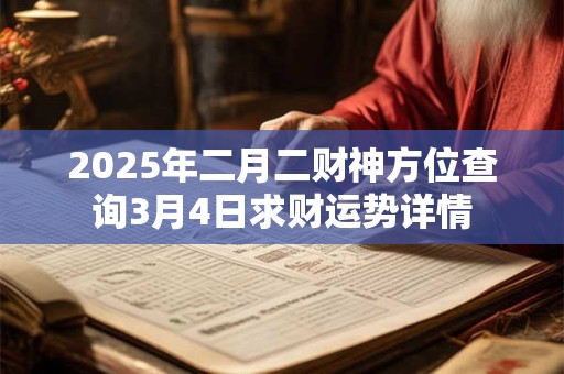 2025年二月二财神方位查询3月4日求财运势详情
