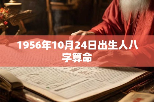 1956年10月24日出生人八字算命