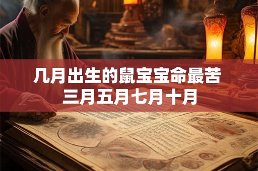 几月出生的鼠宝宝命最苦 三月五月七月十月