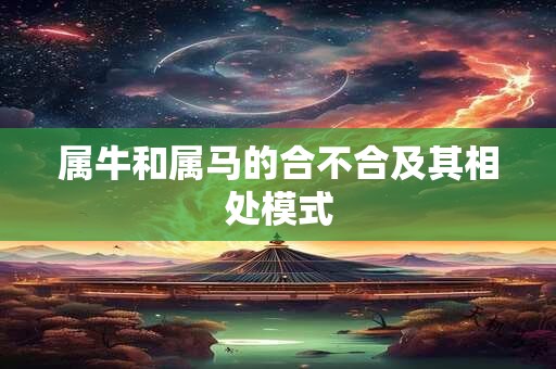属牛和属马的合不合及其相处模式