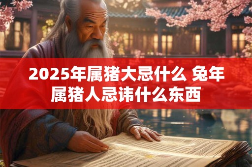 2025年属猪大忌什么 兔年属猪人忌讳什么东西
