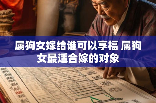 属狗女嫁给谁可以享福 属狗女最适合嫁的对象