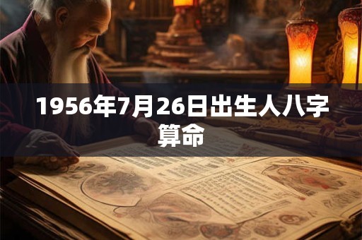 1956年7月26日出生人八字算命