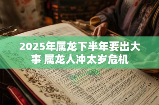 2025年属龙下半年要出大事 属龙人冲太岁危机