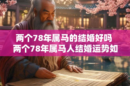 两个78年属马的结婚好吗 两个78年属马人结婚运势如何