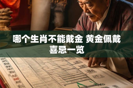 哪个生肖不能戴金 黄金佩戴喜忌一览