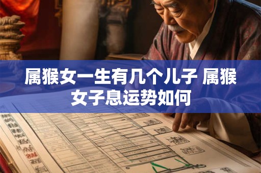 详细阅读:属猴女一生有几个儿子 属猴女子息运势如何 属猴女一生有几个儿子 属猴女子息运势如何