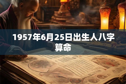 1957年6月25日出生人八字算命