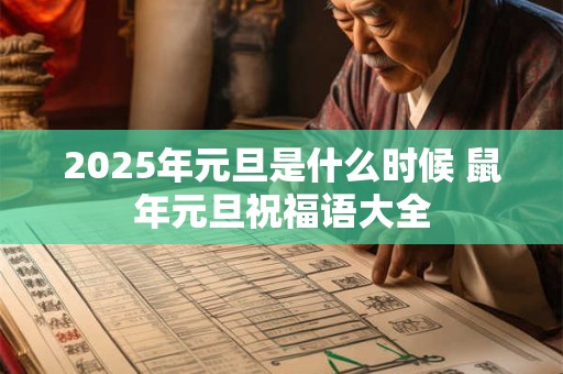 2025年元旦是什么时候 鼠年元旦祝福语大全