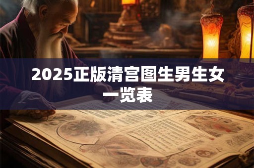 2025正版清宫图生男生女一览表