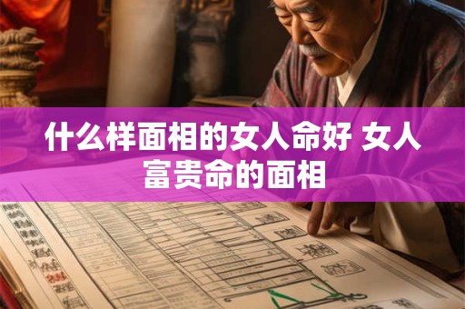什么样面相的女人命好 女人富贵命的面相