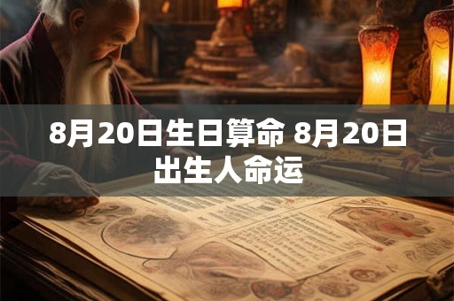 8月20日生日算命 8月20日出生人命运