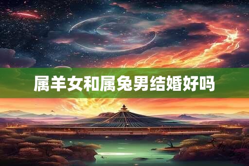 属羊女和属兔男结婚好吗