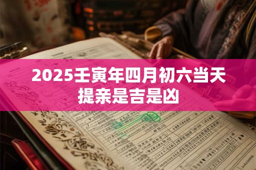 2025壬寅年四月初六当天提亲是吉是凶