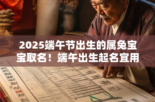 2025端午节出生的属兔宝宝取名！端午出生起名宜用字有解释的