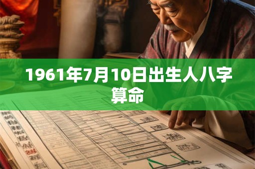 1961年7月10日出生人八字算命