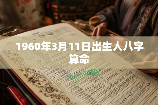1960年3月11日出生人八字算命