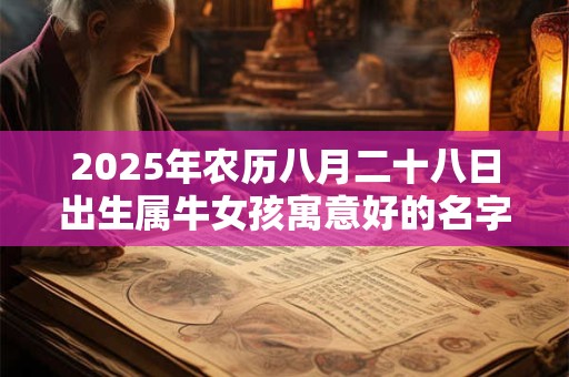 2025年农历八月二十八日出生属牛女孩寓意好的名字
