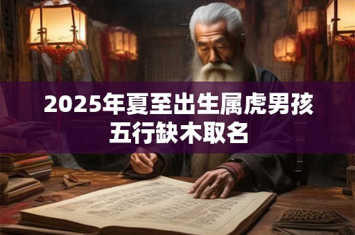 2025年夏至出生属虎男孩五行缺木取名