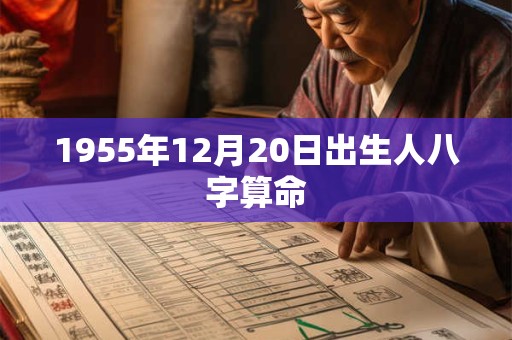 详细阅读:1955年12月20日出生人八字算命 1955年12月20日出生人八字算命