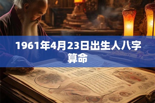 1961年4月23日出生人八字算命