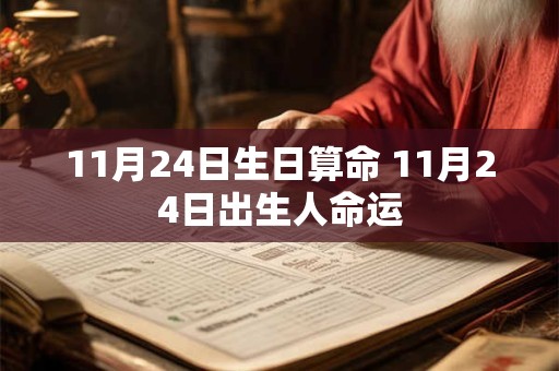 11月24日生日算命 11月24日出生人命运