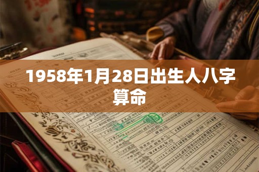 1958年1月28日出生人八字算命