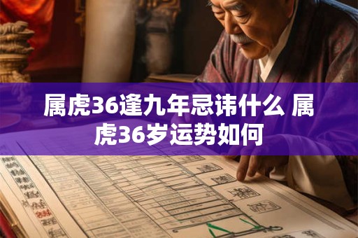 属虎36逢九年忌讳什么 属虎36岁运势如何