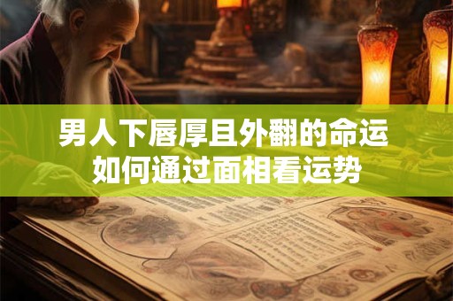 男人下唇厚且外翻的命运 如何通过面相看运势