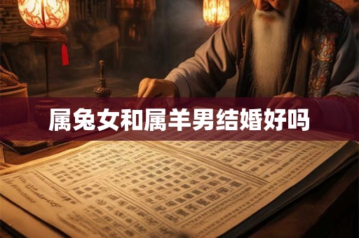 属兔女和属羊男结婚好吗