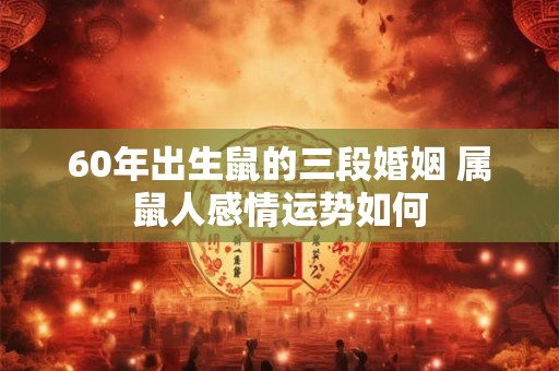 60年出生鼠的三段婚姻 属鼠人感情运势如何
