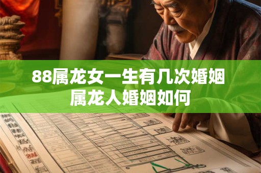 88属龙女一生有几次婚姻 属龙人婚姻如何