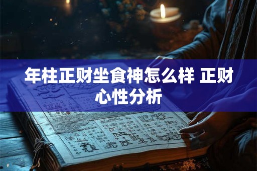 年柱正财坐食神怎么样 正财心性分析