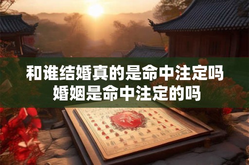和谁结婚真的是命中注定吗 婚姻是命中注定的吗