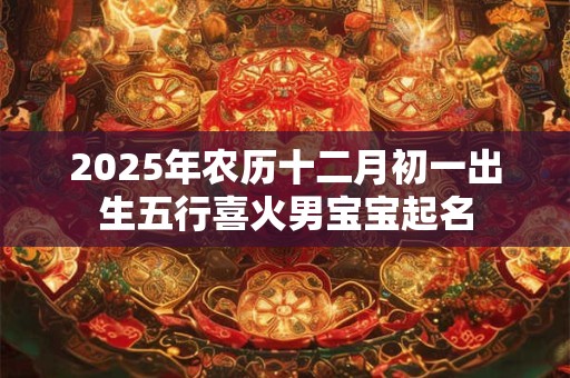 2025年农历十二月初一出生五行喜火男宝宝起名
