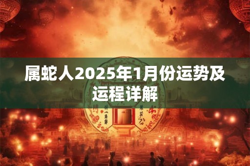 属蛇人2026年1月份运势及运程详解