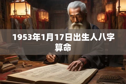 1953年1月17日出生人八字算命