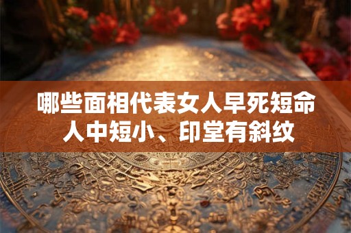 哪些面相代表女人早死短命 人中短小、印堂有斜纹