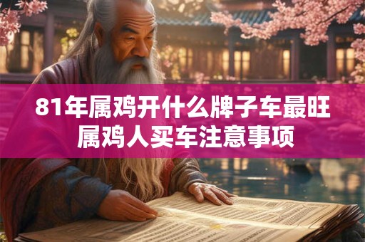 81年属鸡开什么牌子车最旺 属鸡人买车注意事项