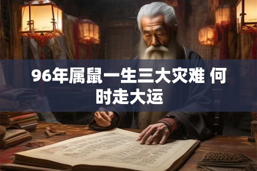 96年属鼠一生三大灾难 何时走大运