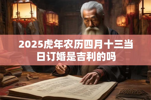 2025虎年农历四月十三当日订婚是吉利的吗