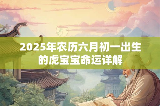 2025年农历六月初一出生的虎宝宝命运详解
