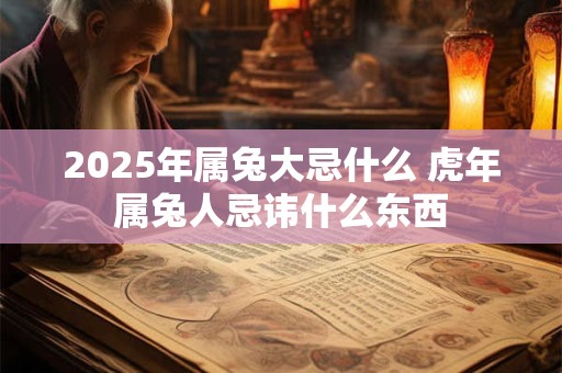 2025年属兔大忌什么 虎年属兔人忌讳什么东西