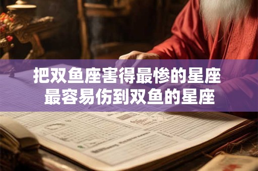 把双鱼座害得最惨的星座 最容易伤到双鱼的星座