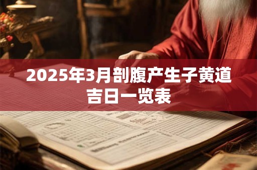 2025年3月剖腹产生子黄道吉日一览表