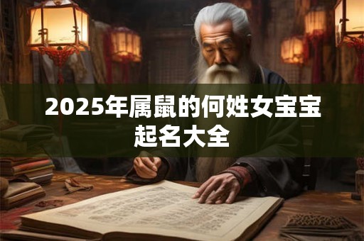 2025年属鼠的何姓女宝宝起名大全