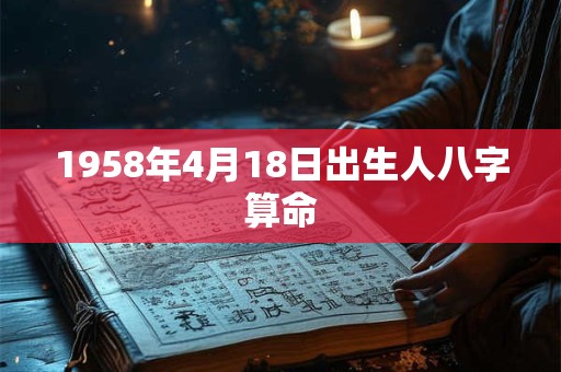 1958年4月18日出生人八字算命