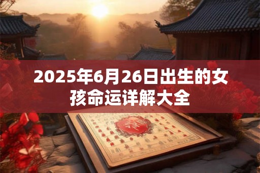 2025年6月26日出生的女孩命运详解大全
